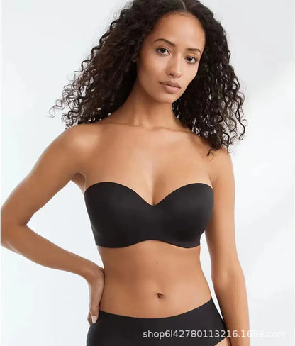 2023 Invisible Strapless Half Cup Push-Up Bra