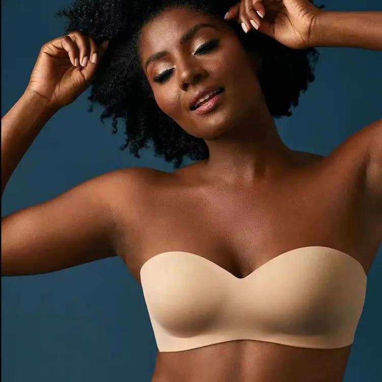 2023 Invisible Strapless Half Cup Push-Up Bra