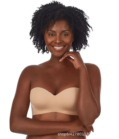 2023 Invisible Strapless Half Cup Push-Up Bra